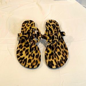 Tory Burch Leopard Sandals. Size 7.